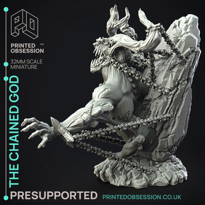 The Chained God - Boss Monster - 150 mm -  PRESUPPORTED - 32mm Scale image
