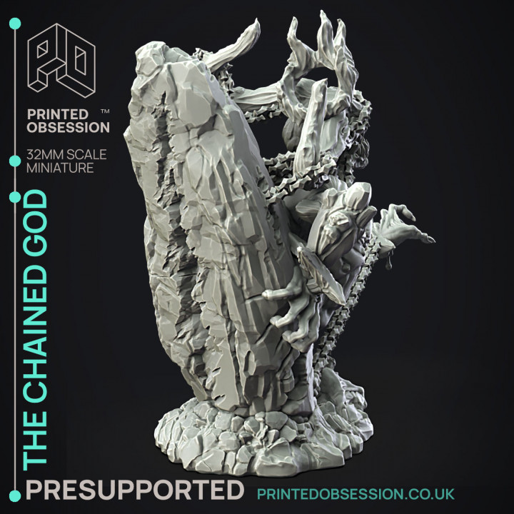 The Chained God - Boss Monster - 150 mm -  PRESUPPORTED - 32mm Scale image