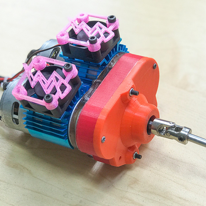 RC GearBox Double  motor 550 gear metal image