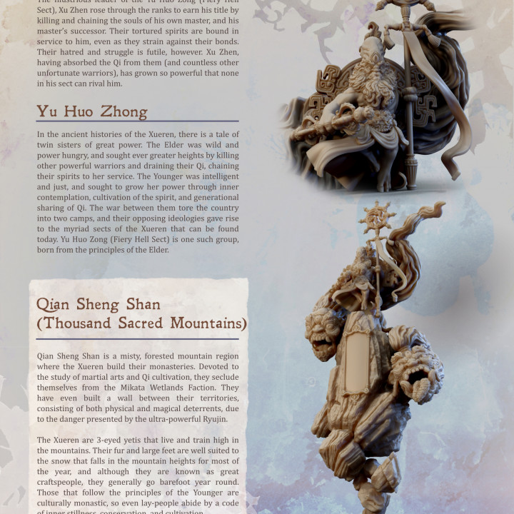 Xu Zhen, Xueren Yeti Grand Demon with Scenic Base (Pre-Supported) image