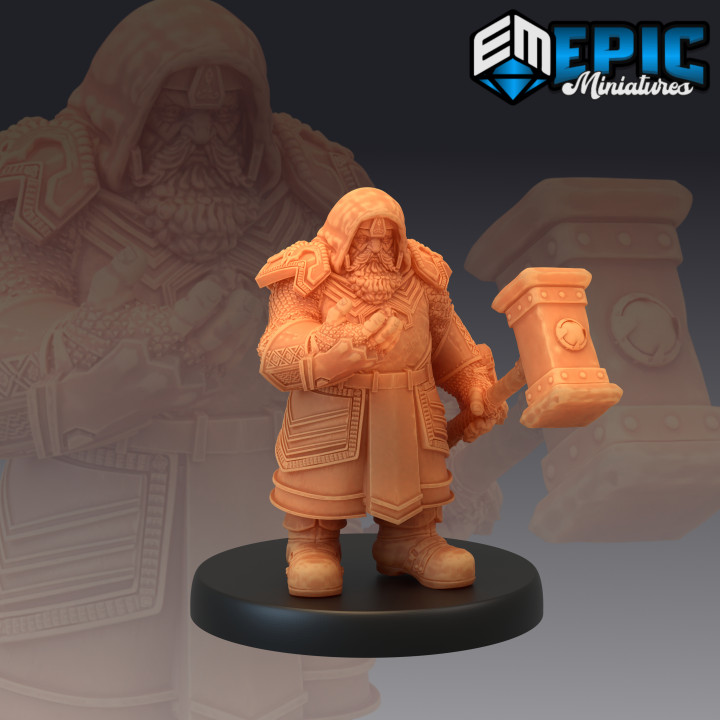 Nordic Dwarf Set / Armored Cleric Warrior Guard Collection image