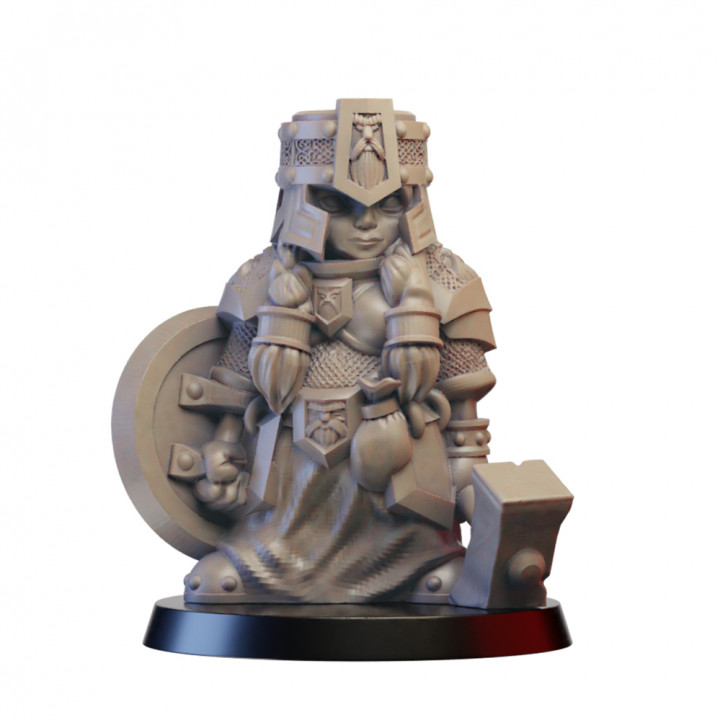 Dwarf female guard tower helm - supportless model image