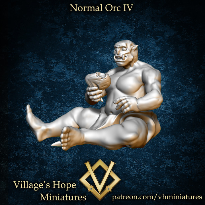 Sitting Orc IV with various base image