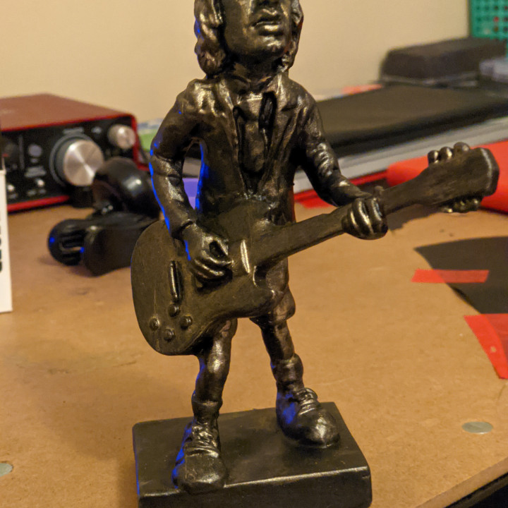 3D Print of Angus Young - ACDC inspired Figure by adambarney