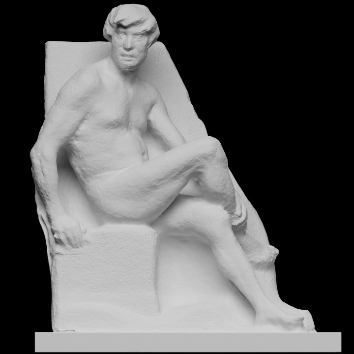 Seated Male Nude image