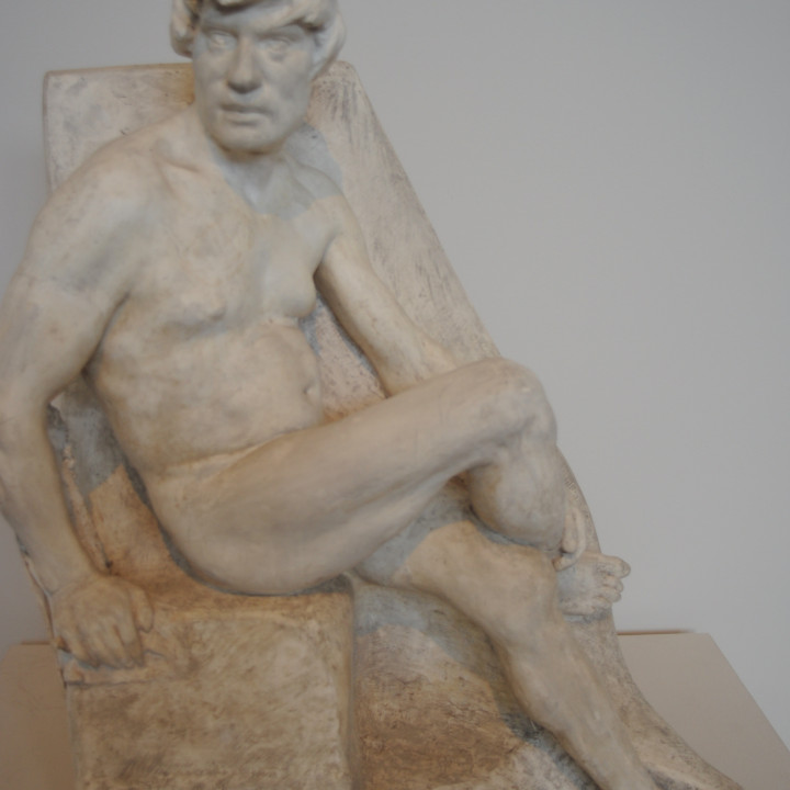 Seated Male Nude image