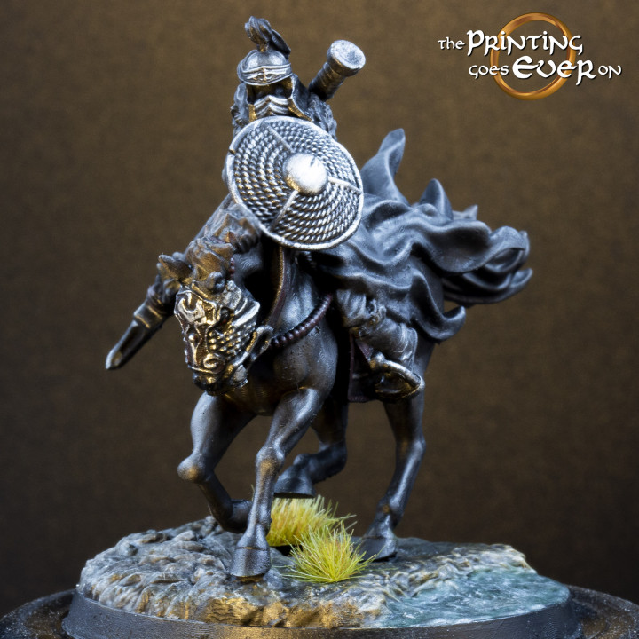 Dark Spearman Mounted - Presupported image