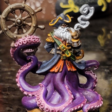Picture of print of Captain Quidd - Pirate Octopus Captain - 32mm - DnD -
