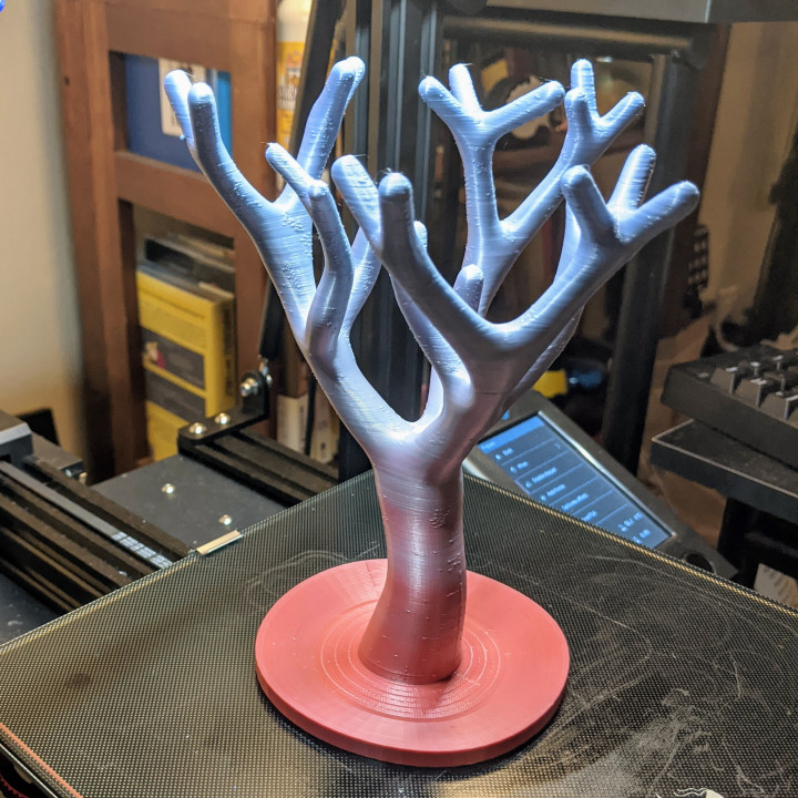 3D Printable Jewelry Holder Tree Remix by TheDamnSun