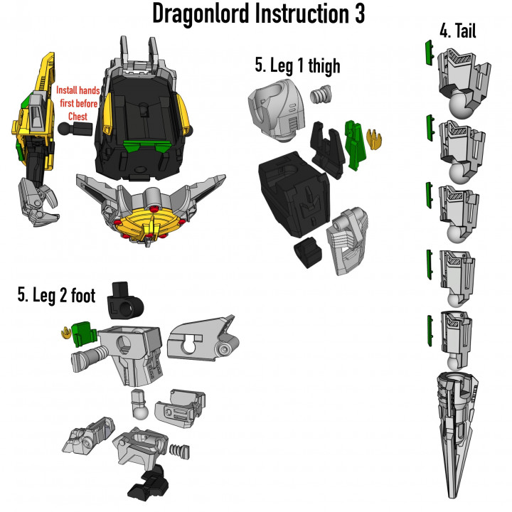 Articulated Dragonlord - No Supports image