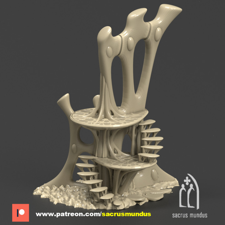 The Glade of the Matter Shapers. 3d Printing Designs Bundle. Eldar / El Terrain and Scenery for Wargames image