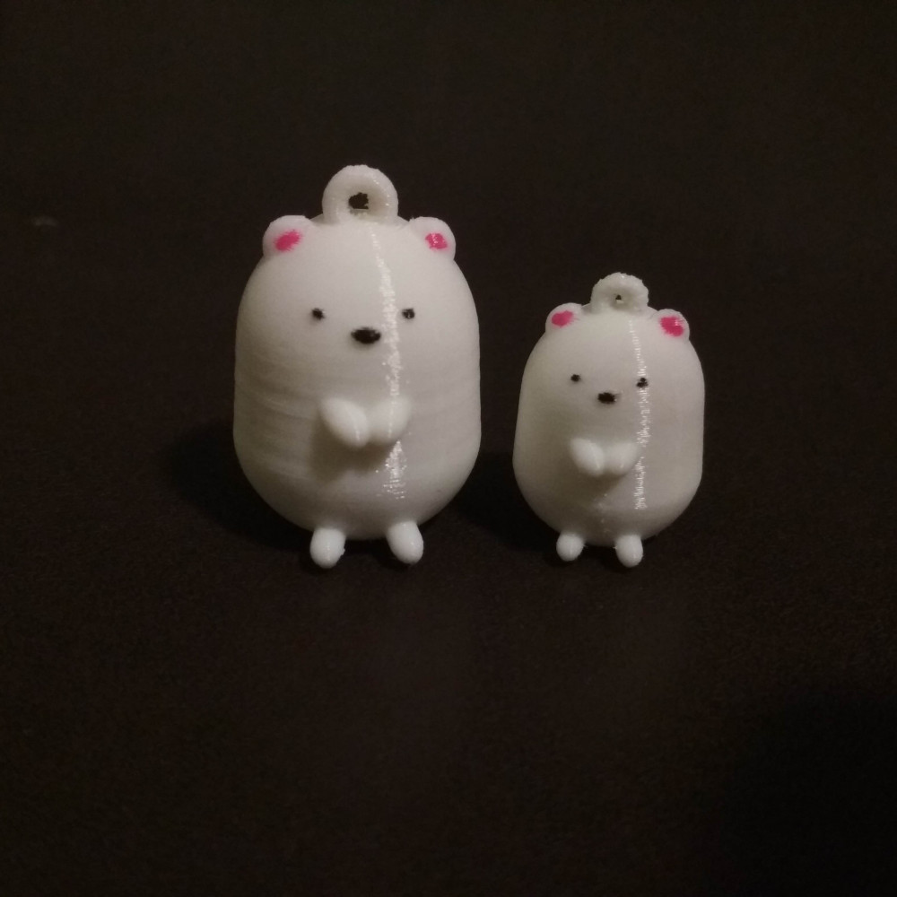 3D Printable Shirokuma keychain by Adam Wong