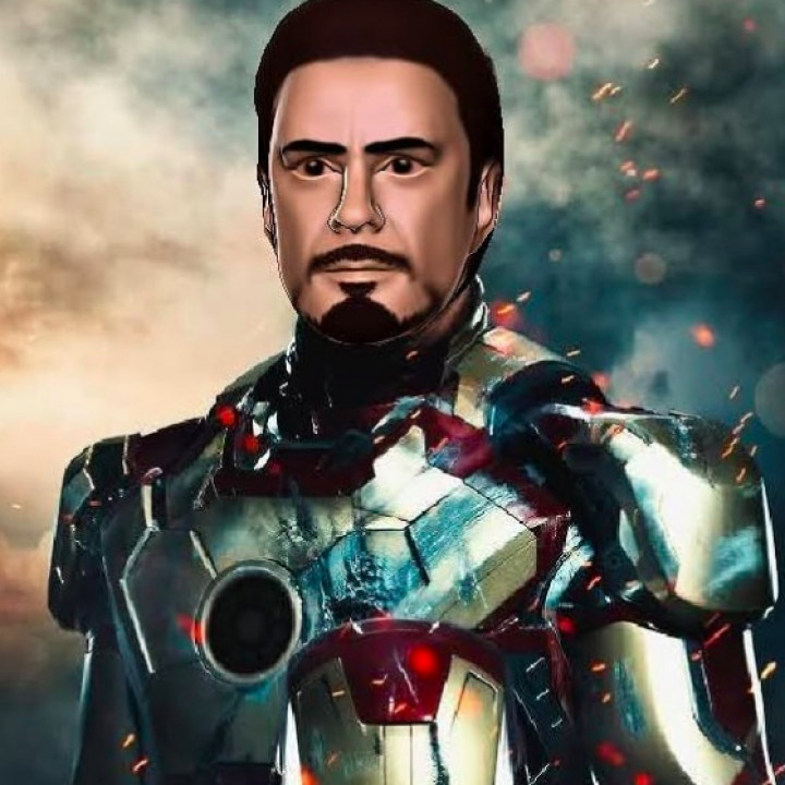 Tony Stark - Head for OpenFigure3D Iron Man image