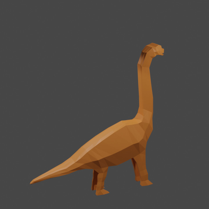 Brachiosaurus low poly image