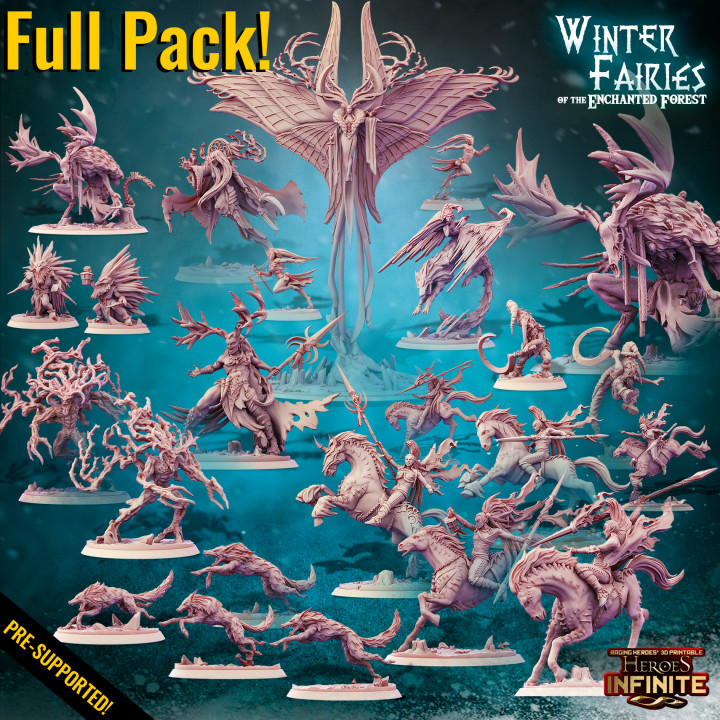 3D Printable FULL PACK Winter Fairies Of the Enchanted