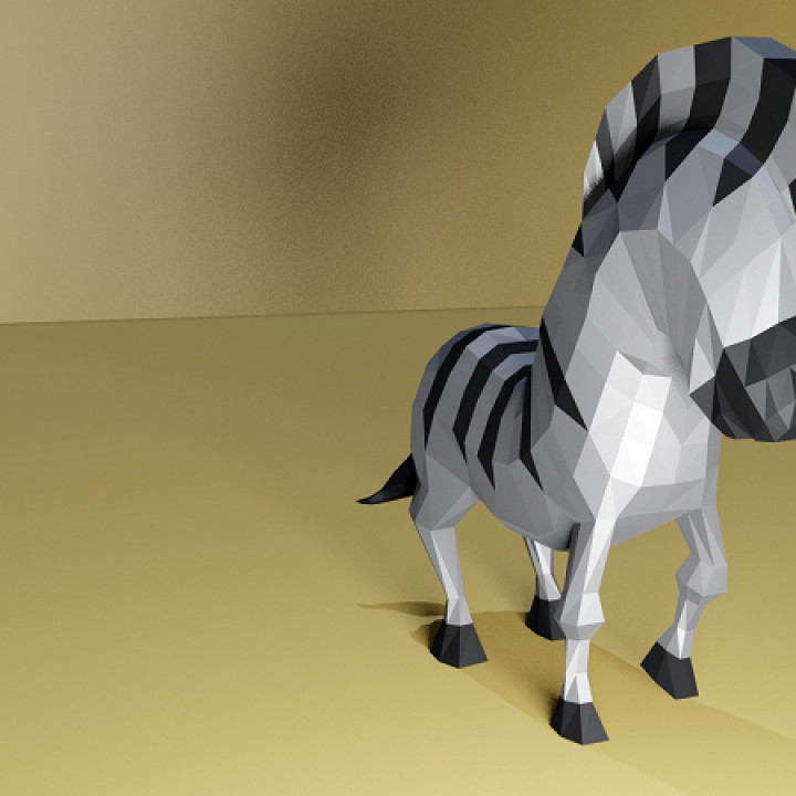 Low Poly Zebra image