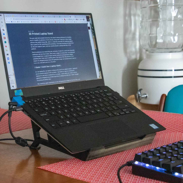 Collapsible Laptop Stand For Use with a Keyboard image