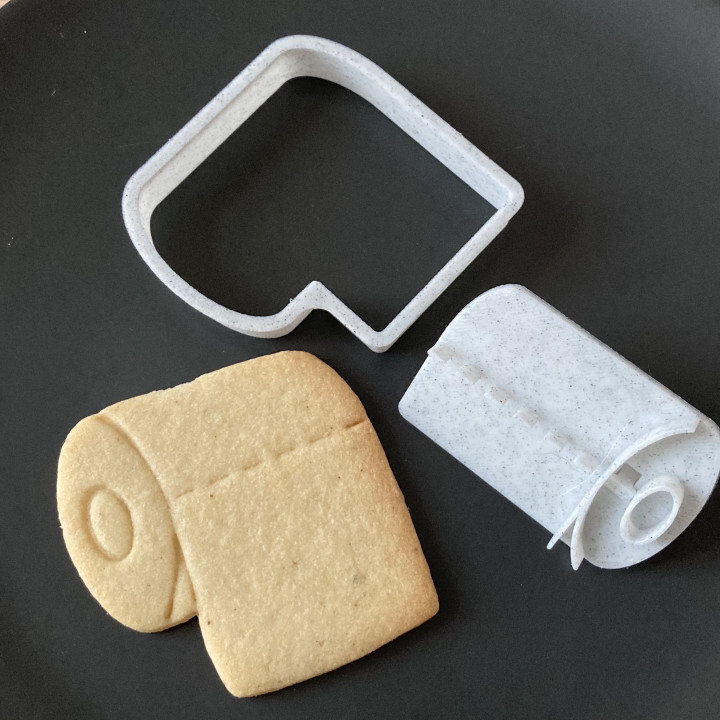3D Printable Toilet Paper Cookie Cutter by Felix Dietz