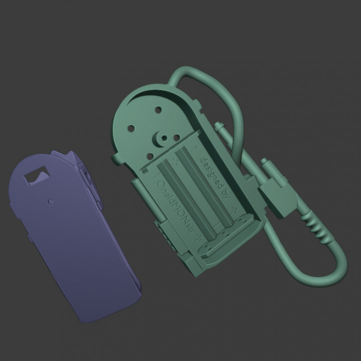 3D Printable Proton Pack with lights by Wa Fa