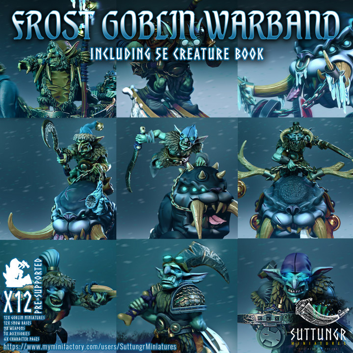 12x Frost Goblin Warband - Pre-Supported image