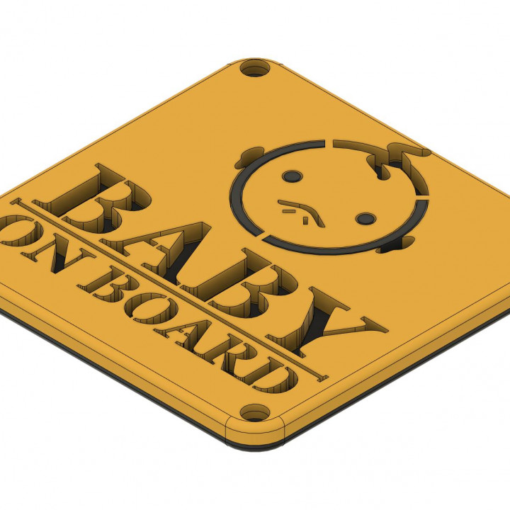 Baby on board sign (multi-color assemble) image