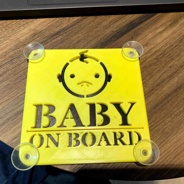 Baby on board sign (multi-color assemble) image