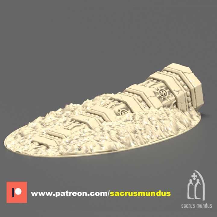 The Remains of Quyllur-Huasi. Ancient Alien. Temple, Ruins, Stellargates and Round Bases. 3d Printing Designs. Terrain and Scenery for Wargames image