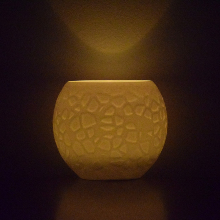 Petrified Shallows (Tealight holder - Voronoi noise) image