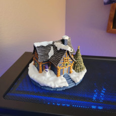 Picture of print of Christmas Cottage