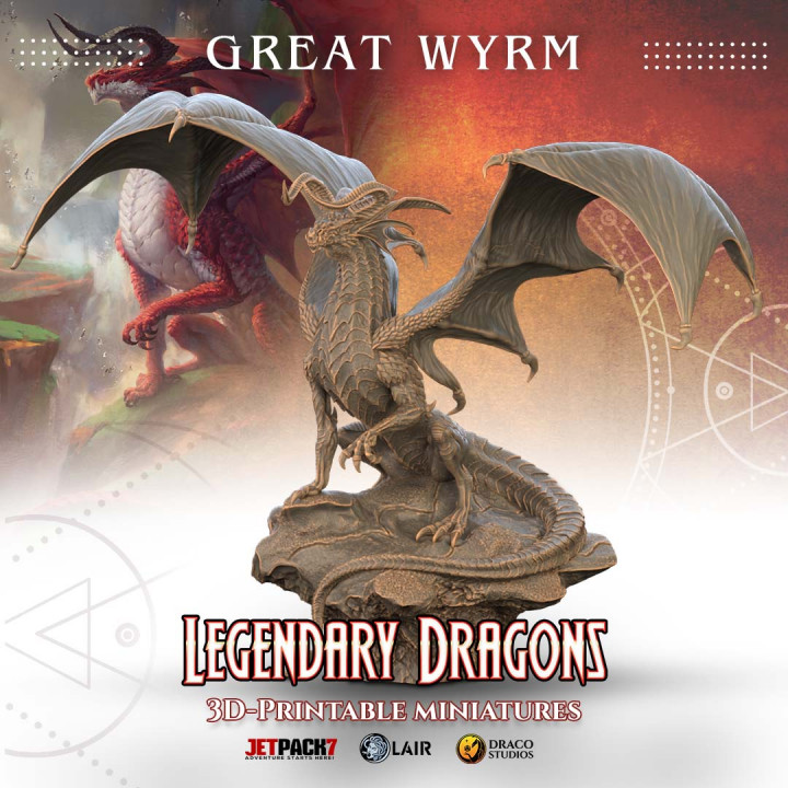 Red Great Wyrm from Legendary Dragons's Cover