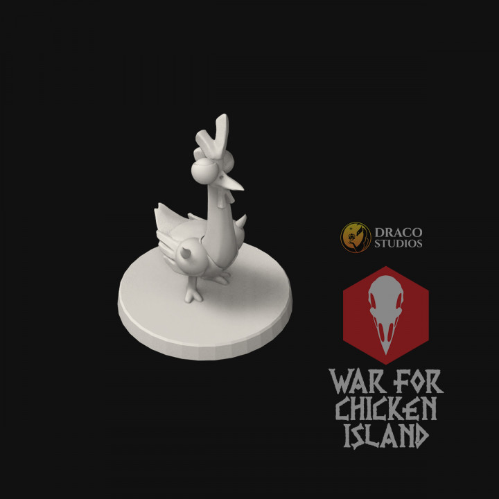War for Chicken Island - STLs and Print & Play Included! image