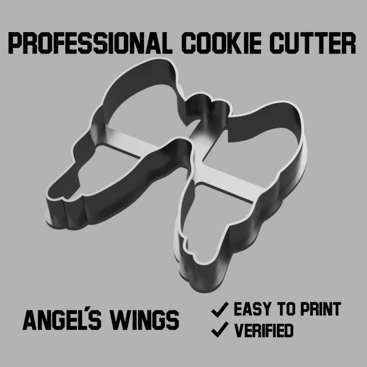 Angel's wings cookie cutter image