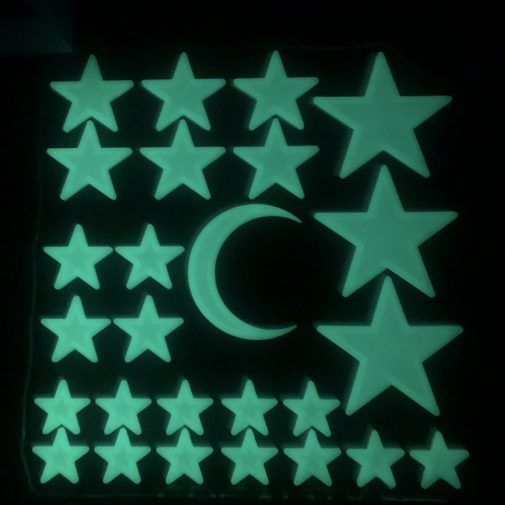 Glow in the Dark Stars and Moon image