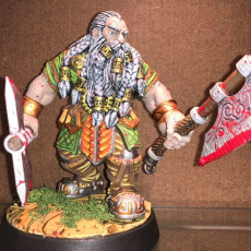 Picture of print of Petri ”Red Axes” Redhalla - The Dwarfs of The Dark Deep