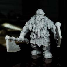 Picture of print of Petri ”Red Axes” Redhalla - The Dwarfs of The Dark Deep
