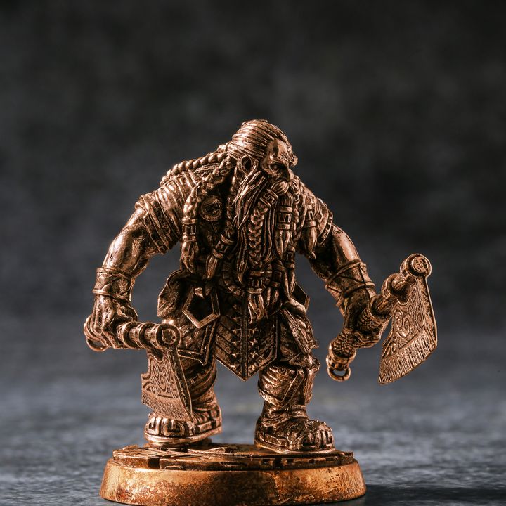 3d Print Of Petri ”red Axes” Redhalla - The Dwarfs Of The Dark Deep By 