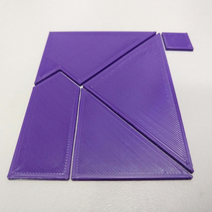 3D Printable Pythagorean Square Puzzle by Maury M. Marques