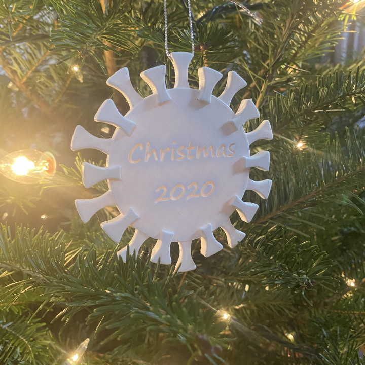 Covid Snowflake Christmas 2020 Ornament image