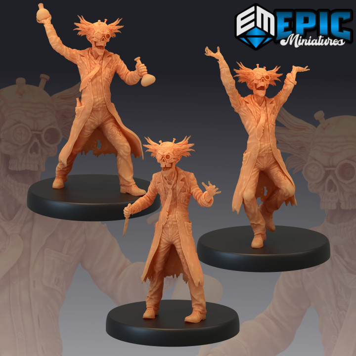 Dr. Zombiestein Set / Mad Zombie Scientist / Doctor Collection image