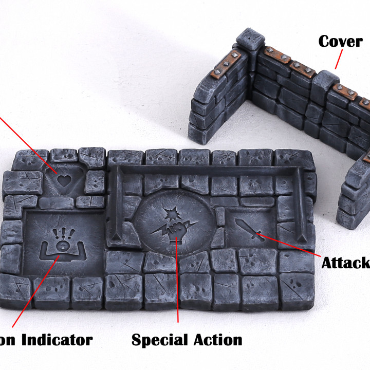 Pit Fighter Game Pieces - Battle Planner and Tokens image