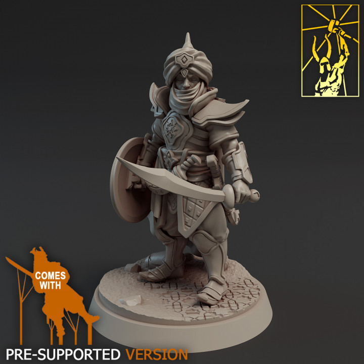 3D Printable Arabian Nights Warriors by Titan Forge Miniatures