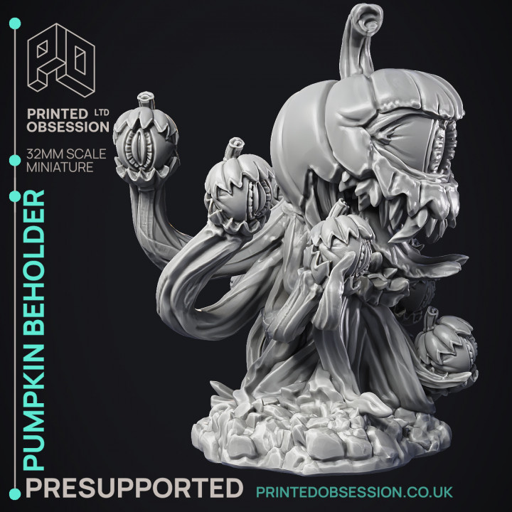 Pumpkin Eye terror - Major Aboration - Pre-supported - 32mm scale - D&D image