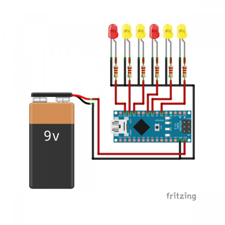 Customizable Arduino Nano LED Candle (2 - 6 LEDs) image