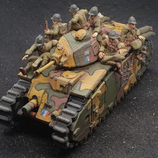 Picture of print of Tank riders - French army WW2 - 28mm for wargame