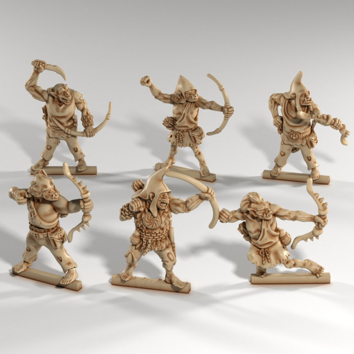 Orc Thugs - Spears, Archers, Shields, Slashers and Command 28 minis set image