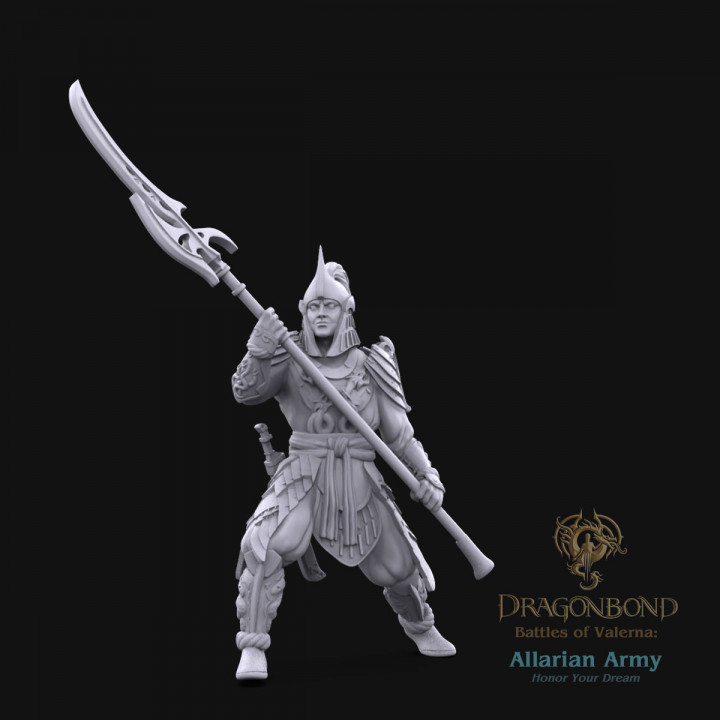 Allarian Oathguard Halberdiers Unit from Dragonbond Wargame image