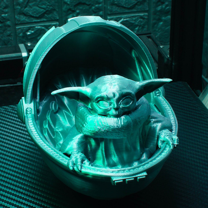 Baby Yoda in Carrier Support Free image
