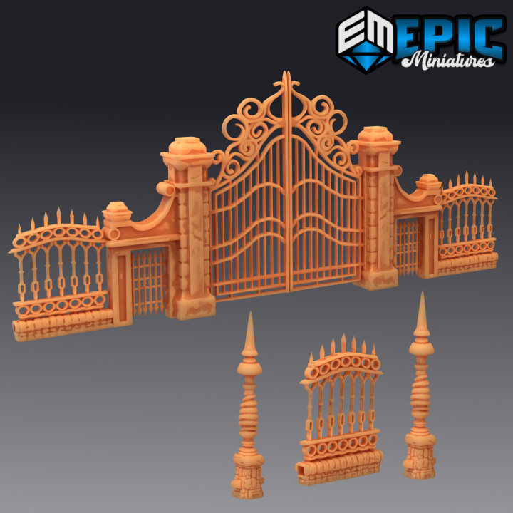 Modular Graveyard Gate & Fence / Pre-Supported