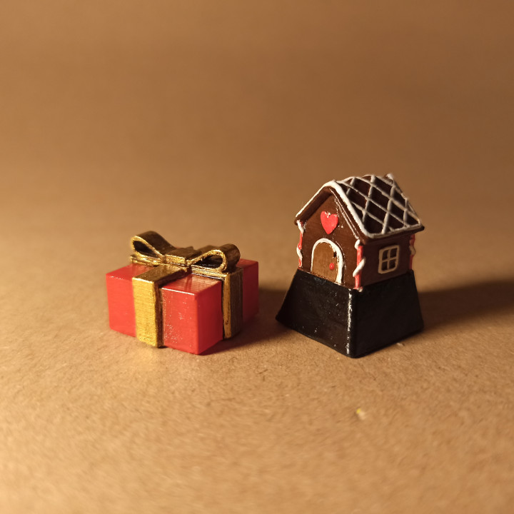 christmas gingerbread house keycap image