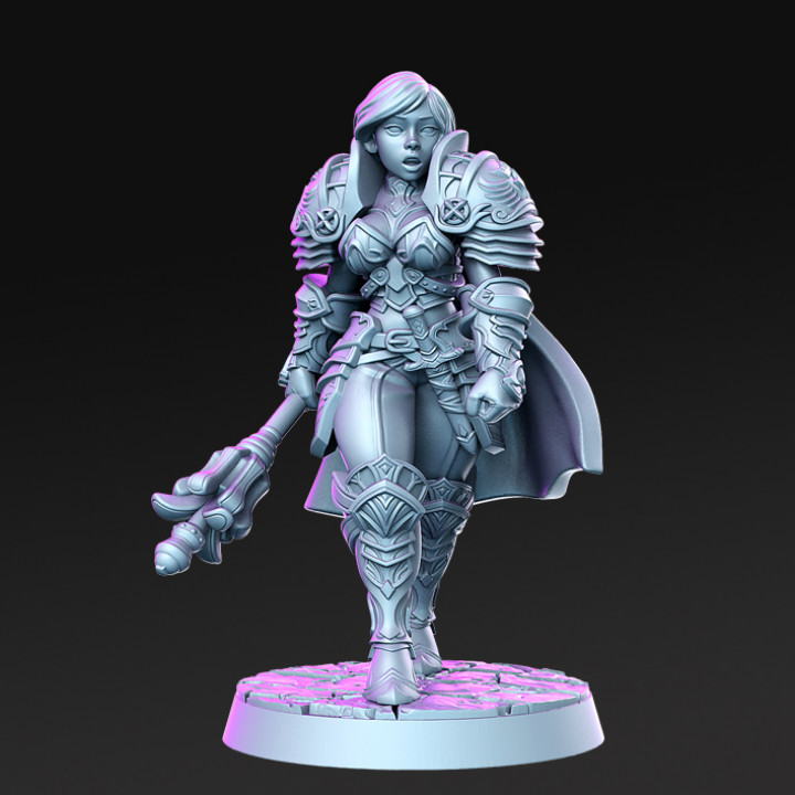 Caliope - Female knight- 32mm - DnD image